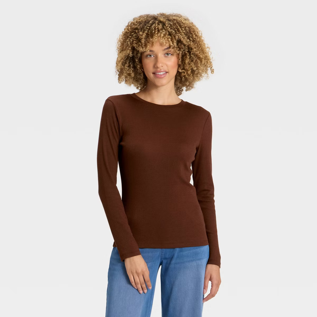 Women's Slim Fit Long Sleeve Top - A New Day™ | Target