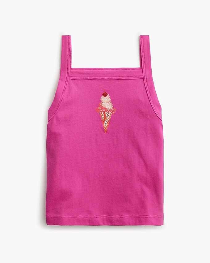 Girls' ice cream cone graphic tank top | J.Crew Factory