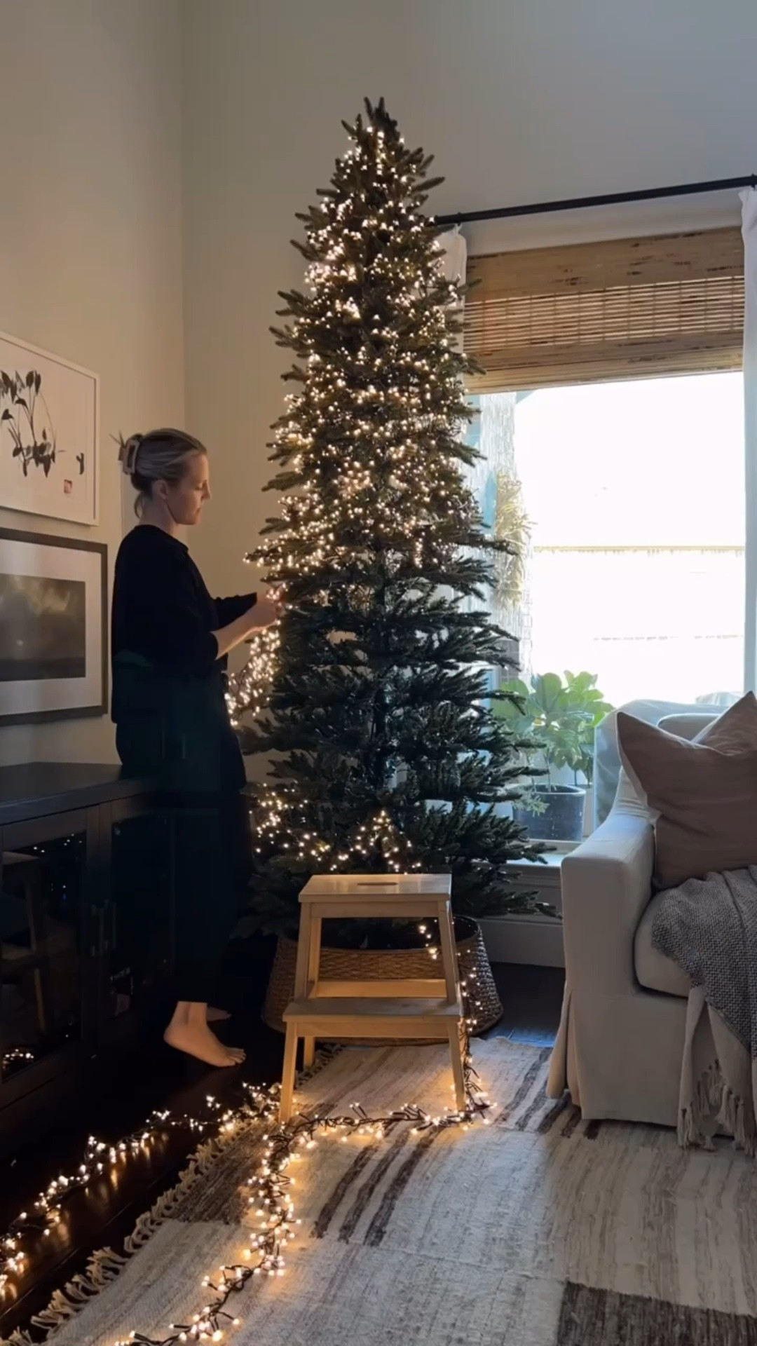 Update your old Christmas tree with these cluster Christmas tree lights ✨ They’re also rated for outdoor use!

I used three strands on my 9’ tree to pack it with lights. They don’t connect end to end, but they have VERY long cords that I run along the tree’s trunk and plug them into a power strip hidden in the tree skirt.

My tree is old and discontinued. It’s a slim 9’ tree.

#LTKHoliday #LTKHome