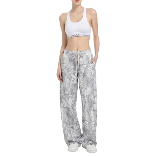 Baggy Camo Pants Wide Leg Low Waist Drawstring Camouflage Sweatpants Jogger Y2K Pants Straight Wide Leg Elastic Waist Trousers with Pockets(S) | Amazon (US)