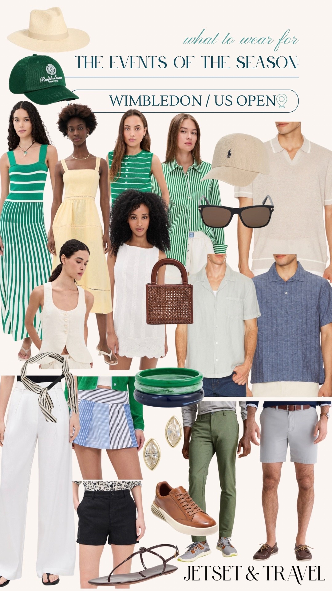 Calling all tennis fans - this one is for you! The fashion at Wimbledon and the US Open is always so chic. I’ve linked lots of pretty linens, pastels, button ups, accessories, and of course lots of that beautiful green! I couldn’t hardly narrow this down! 

#wimbledon #wimbledonfashion #usopen #usopenfashion #wimbledonootd #tennis #shopbop #linenpants #linenshorts #sandals #nordstrom #polo #scarfbelt #sandals #polohat

#LTKMens #LTKTravel #LTKootd