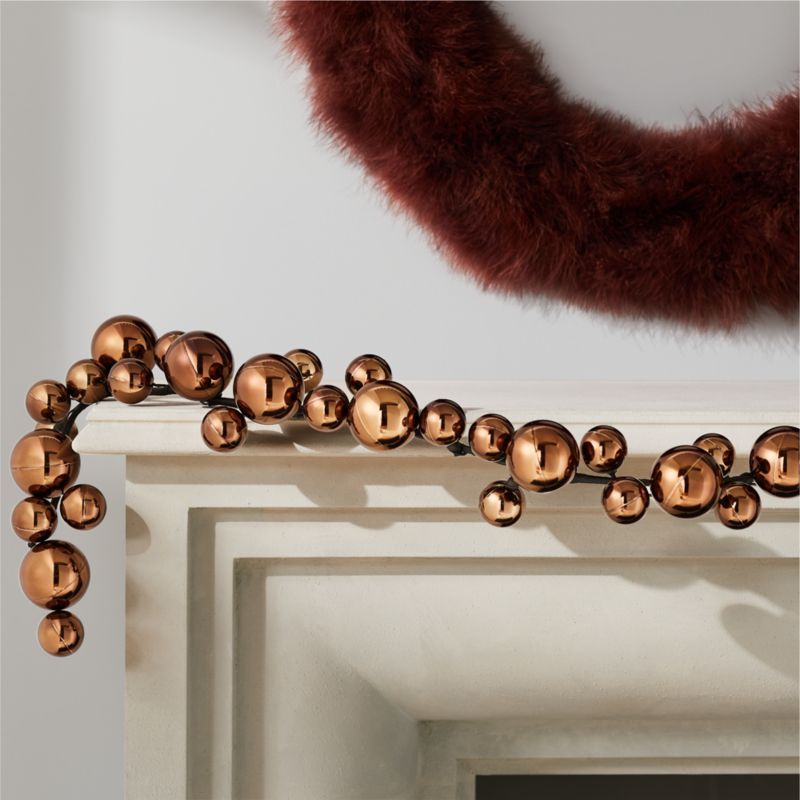 Modern Bronze Gold Ball Garland + Reviews | CB2 | CB2