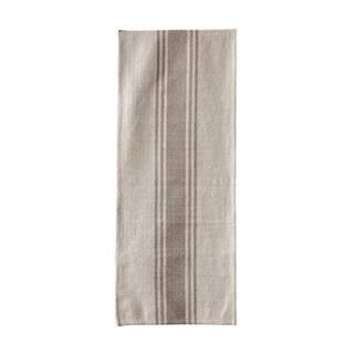 Storied Home 14 in. W x 72 in. L Canvas Table Runner with Khaki Stripes DA8594 - The Home Depot | The Home Depot