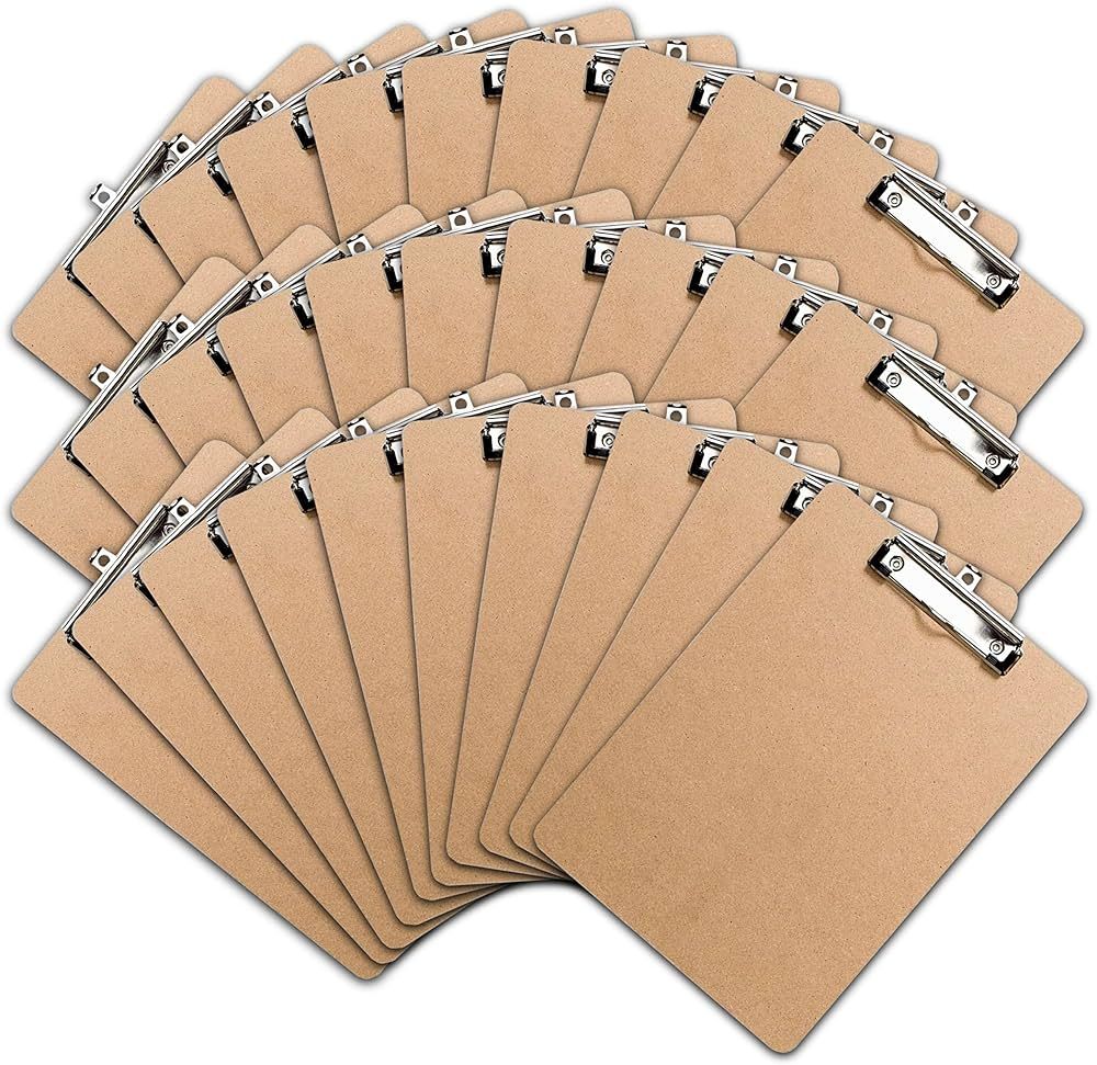Office Solutions Direct Clipboards with Low Profile Clip (Set of 30) - Wood Clipboards Bulk 30 Pa... | Amazon (US)