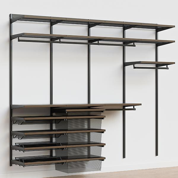Decor+ by Elfa 8' Closet with Mesh Drawers | The Container Store