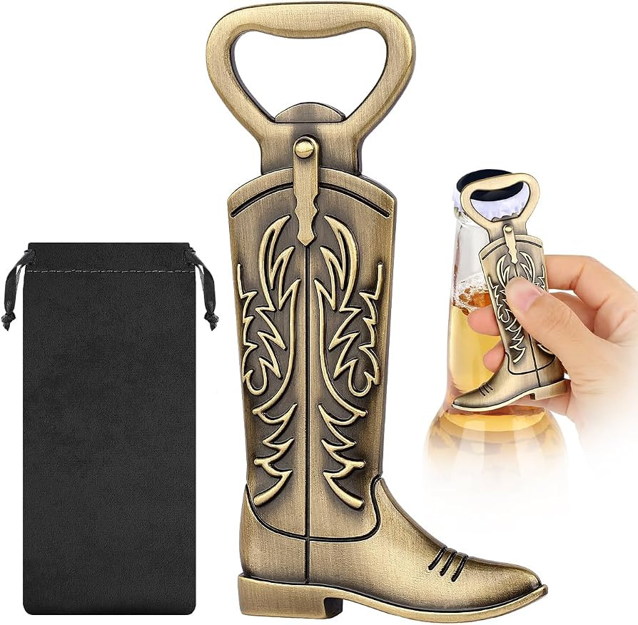LKKCHER Cowboy Boot Bottle Opener, Cowboy Gifts for Men, Birthday Fathers Day Xmas Gifts for Men ... | Amazon (US)