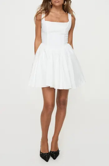 Straplie Organic Cotton Corset Minidress | Nordstrom