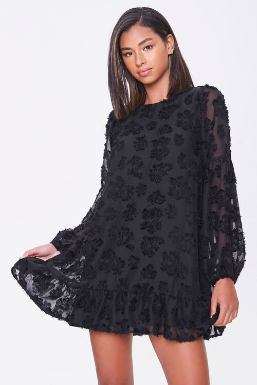 Floral-Embellished Peasant Dress | Forever 21 (US)