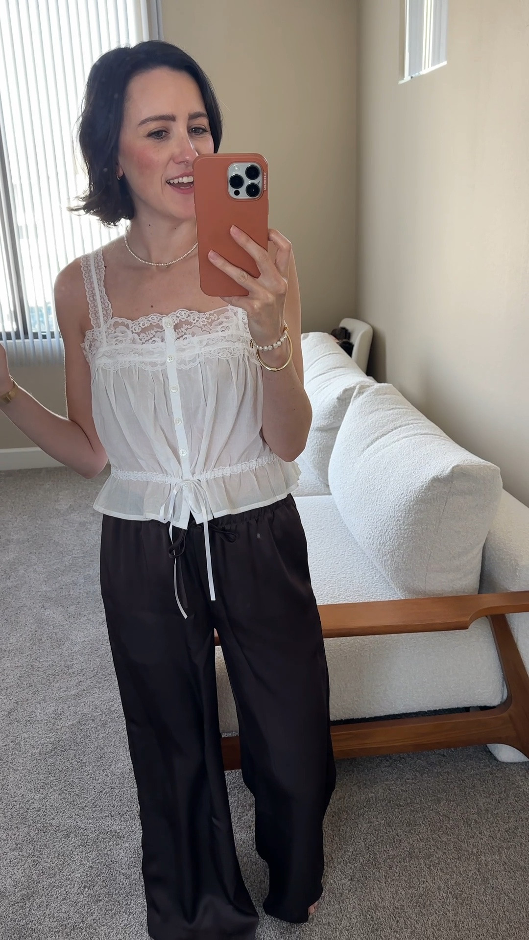 These Aritzia pants are my new obsession! I love this rich espresso brown color & I also bought them in a pretty pearl/silvery shade. Wearing a size small!

#LTKgrwm #LTKootd #LTKstorytime