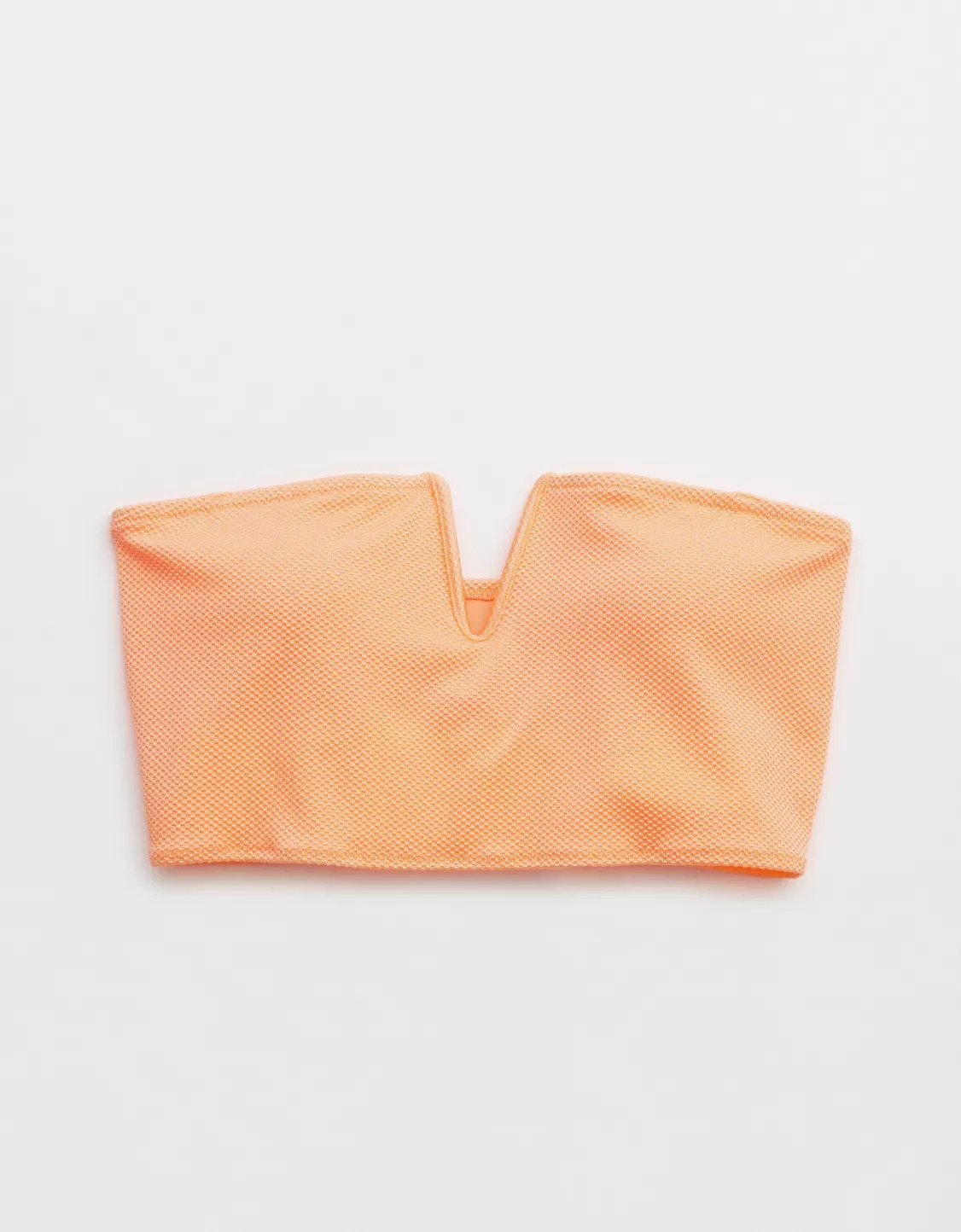 Aerie Shine Pique V Wire Bandeau Bikini Top | Aerie