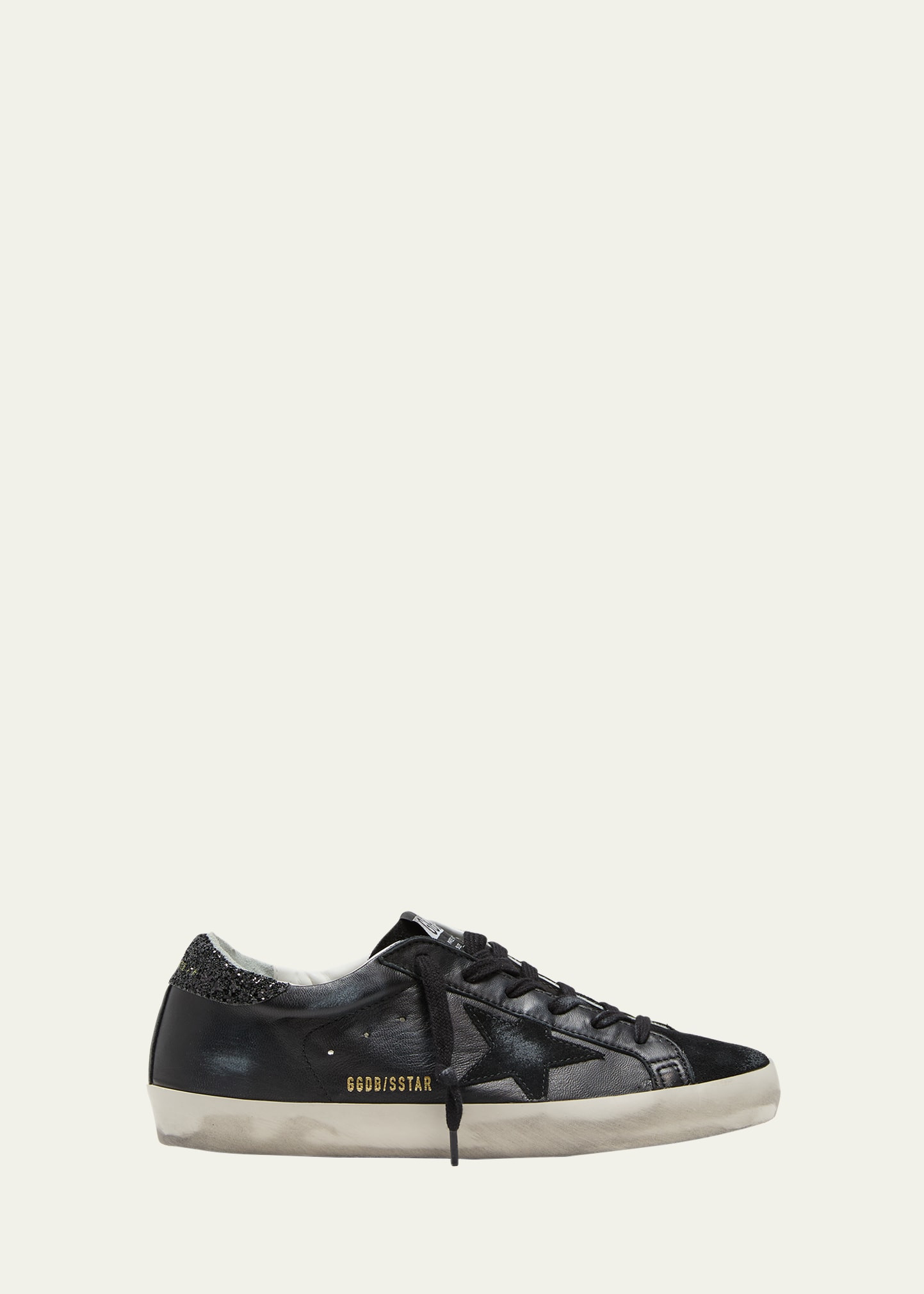 Golden Goose Superstar Leather Glitter Low-Top Sneakers | Bergdorf Goodman
