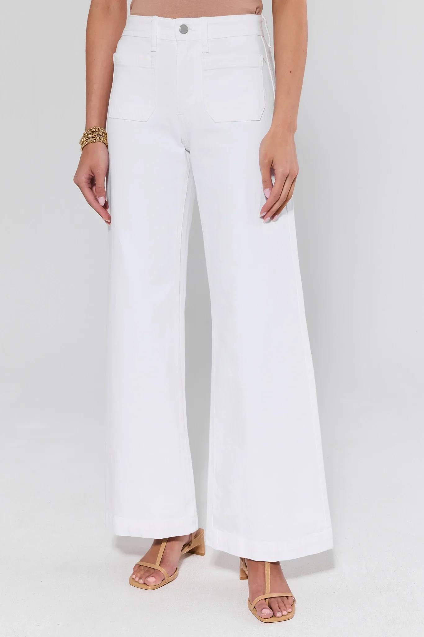 Shirley White Wide Leg Jeans | Avara