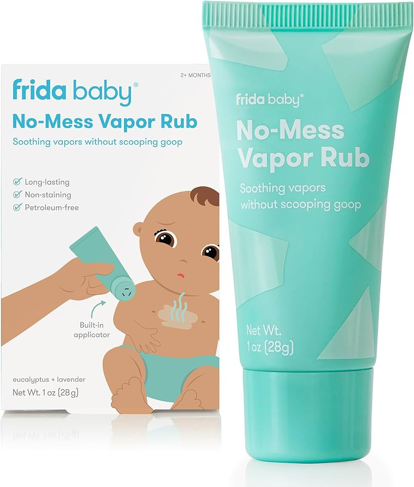 Frida Baby No-Mess Vapor Rub, Baby Vapor Rub for Chest, Neck, Back + Foot,Non-staining, Petroleum... | Amazon (US)