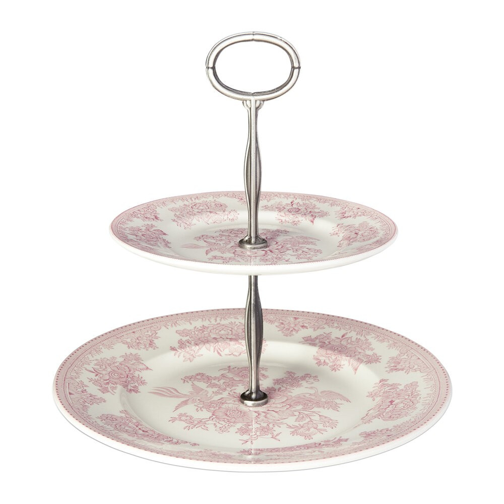 Pink Asiatic Pheasant 2 Tier Cake Stand | Amara (UK)