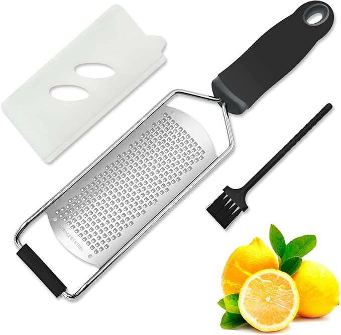 Cheese Grater and Lemon Zester, Ginger Garlic Grater with Wide Stainless Steel Blade, Kitchen Too... | Amazon (US)