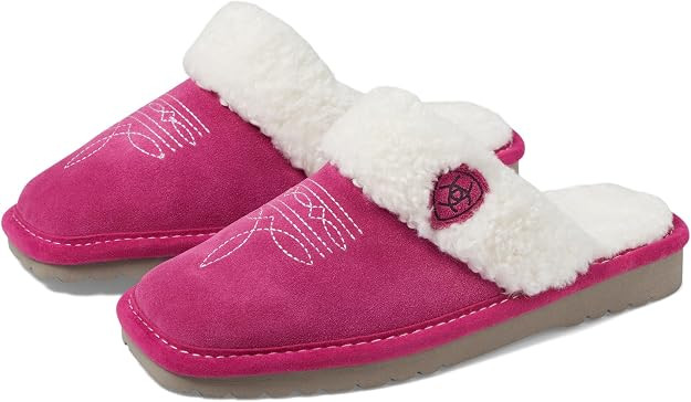 ARIAT womens Jackie Square Toe Warm Soft Genuine Suede Leather Indoor Outdoor Slippers With Plush... | Amazon (US)