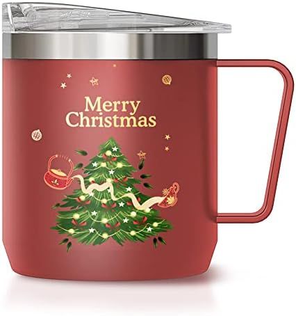 VAHDAM, Christmas Mug, Stainless Steel Insulated Coffee Mug(300ml/10.1oz) | Vacuum Insulated, Dou... | Amazon (US)