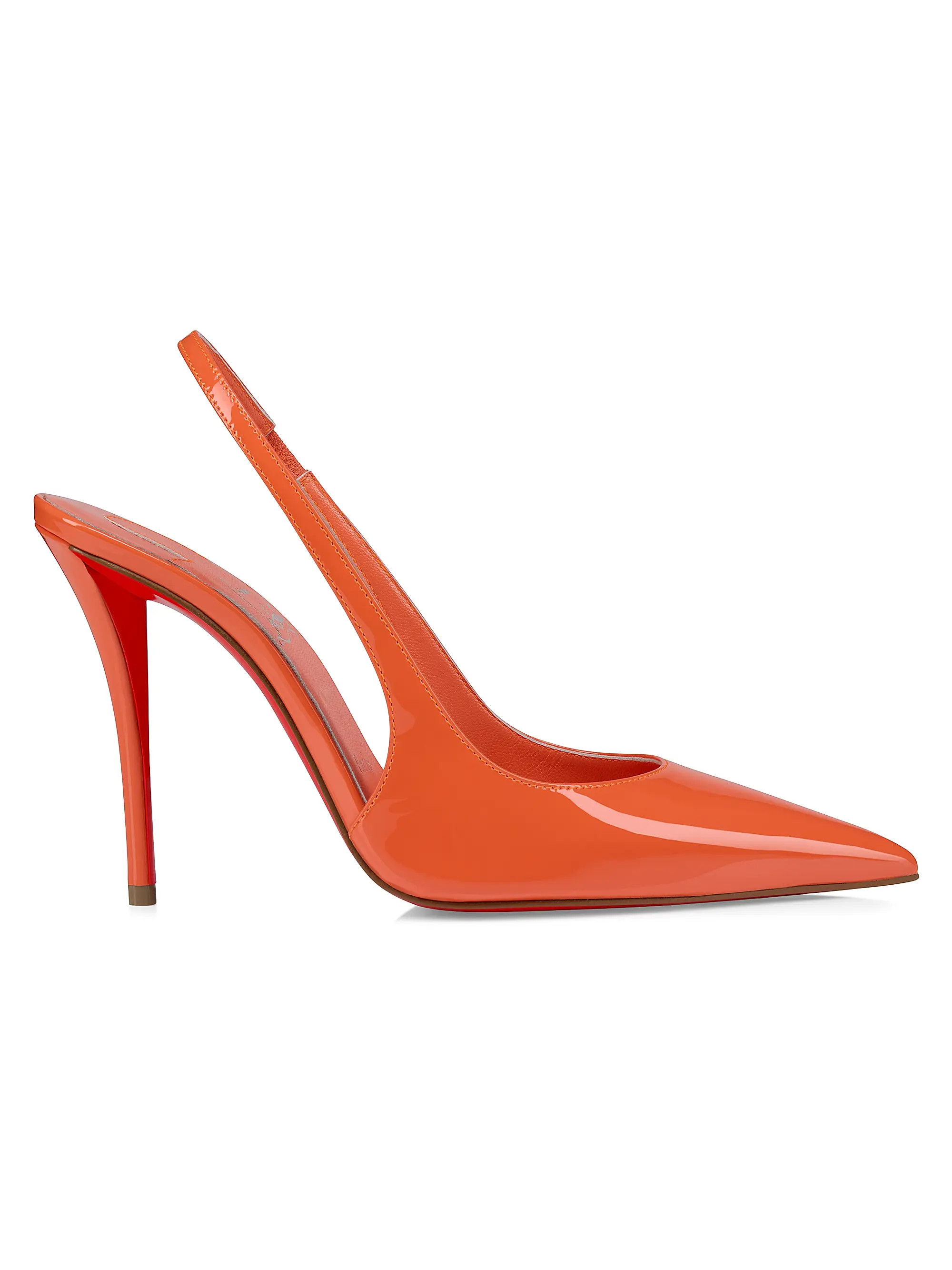 Miss Z Patent Leather 100MM Sling Back Pumps | Saks Fifth Avenue