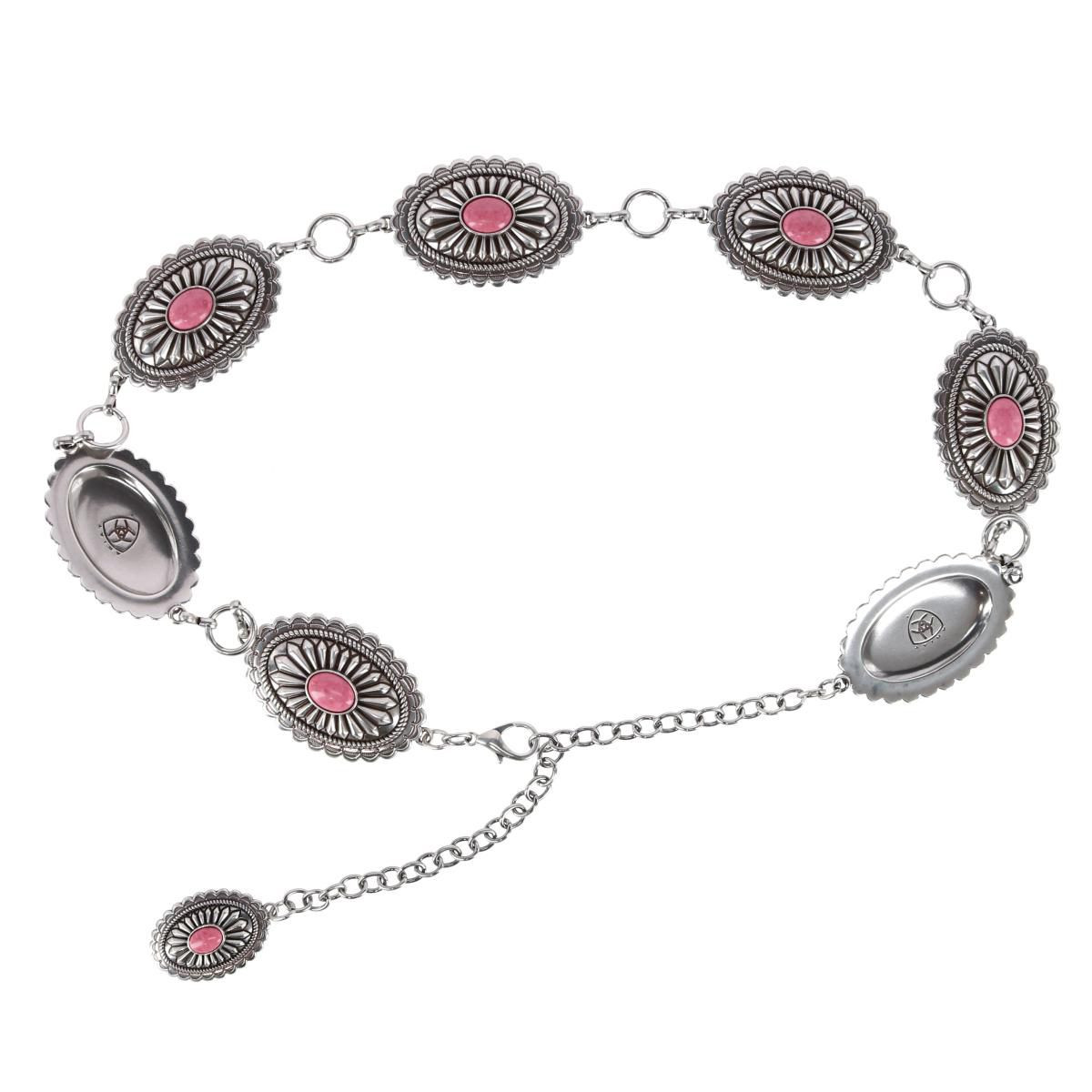 Ariat Women's Concho Chain Belt with Pink Inlays | Target