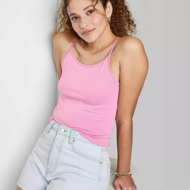 Women's Slim Fit Cropped Cami Tank Top - Wild Fable™ | Target