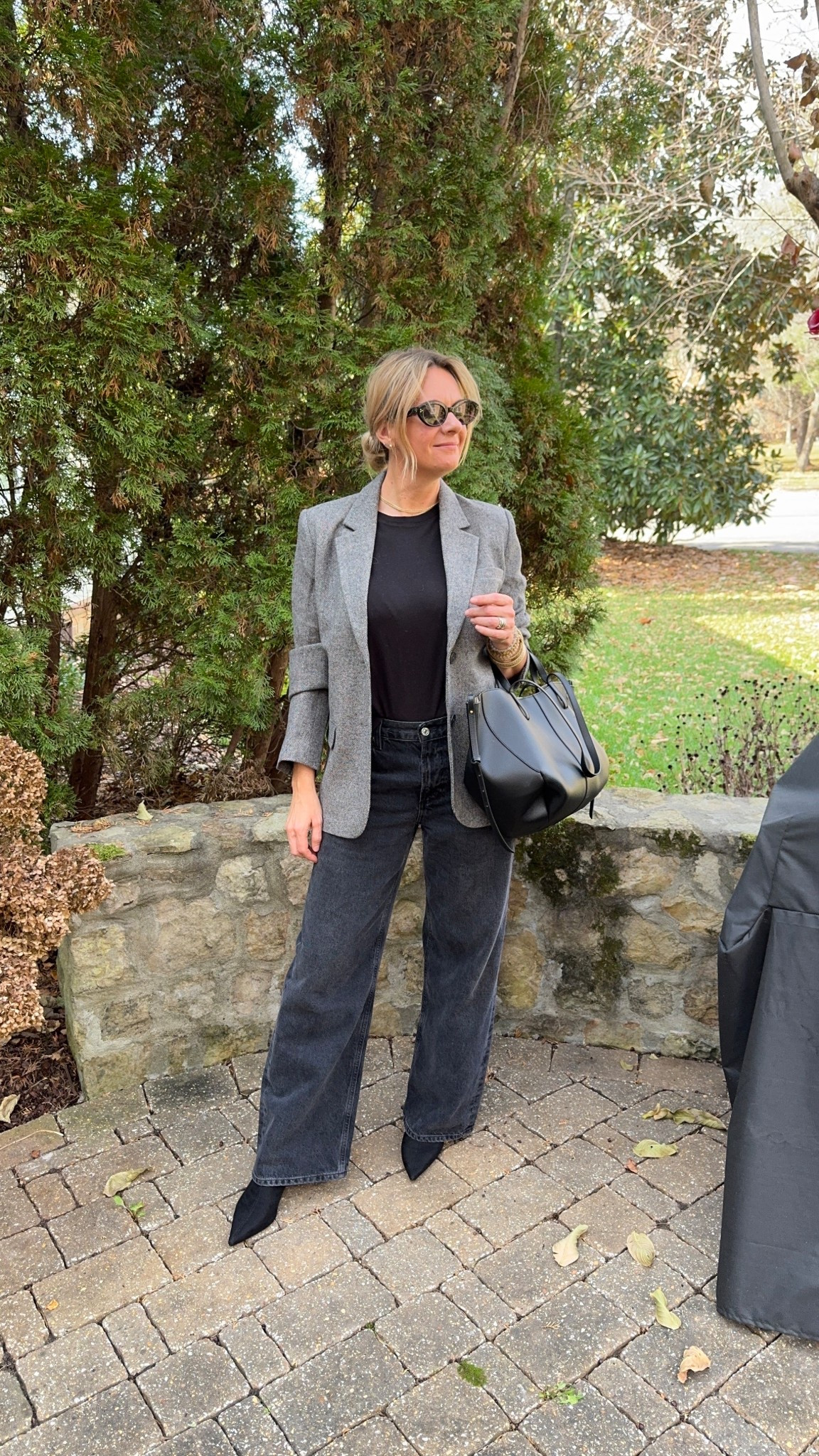 Monochromatic outfits are one of the easiest ways to look put together. Adding a blazer instantly takes the look to the next level. Styling this blazer over a black top, black wide-leg jeans, and black heeled booties creates a clean, streamlined base that feels modern and intentional. The blazer adds structure and contrast, breaking up the all-black palette just enough while still keeping the outfit cohesive. It’s the piece that finishes the look—elevating something simple into an outfit that feels confident, polished, and effortlessly chic. This is an easy formula to reach for when you want to look elevated without adding extra pieces or overthinking your outfit.

#LTKootd #LTKgrwm #LTKdayinmylife