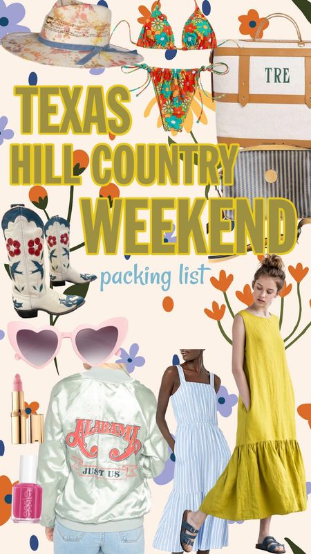 Texas Hill Country Packing List 

#LTKtravel #LTKswim #LTKunder50