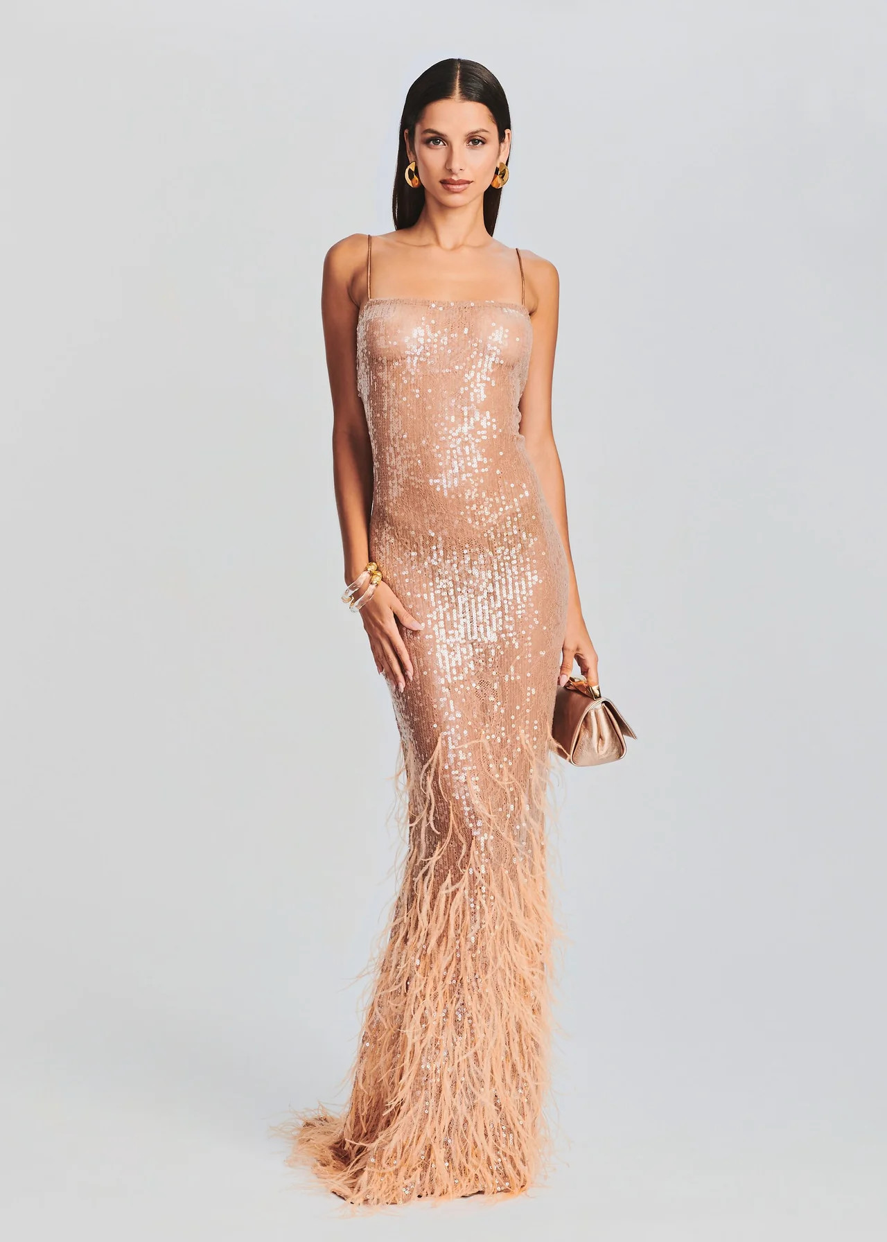 Odessa Sequin Feather Dress | Retrofete