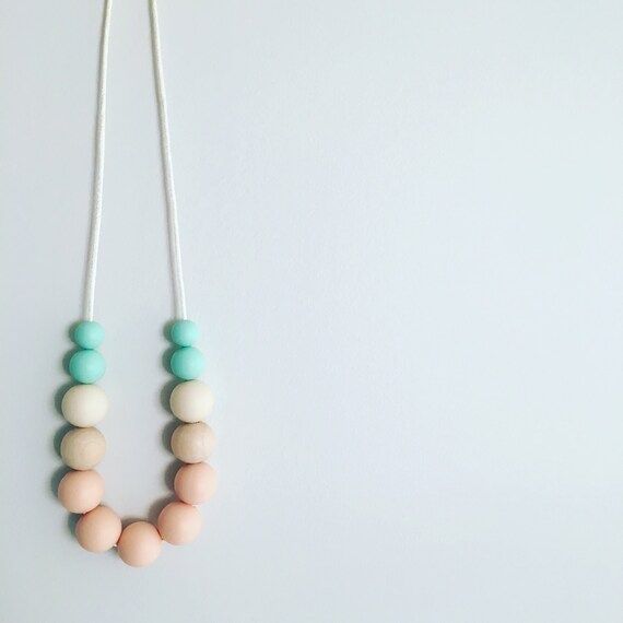 Pastel Princess Silicone Timber Necklace | Etsy AU