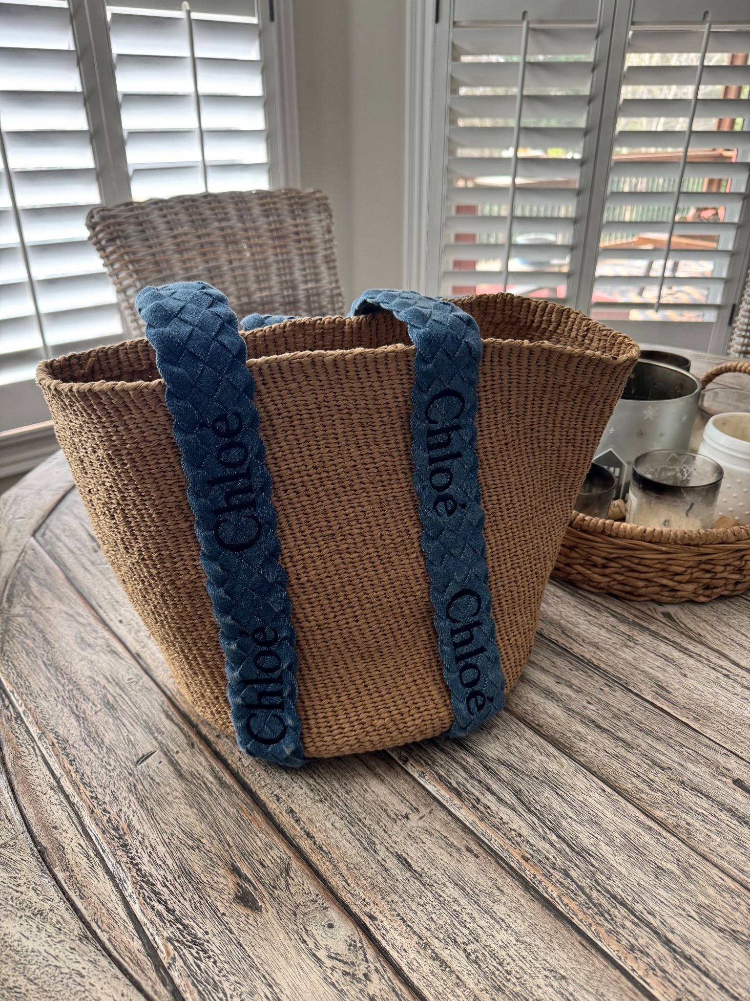 The best Spring/Summer tote!  Always get compliments

🔎 Summer bags, bags for summer, straw bags for summer,  spring bags, bags for spring, straw bags for spring, denim accents on bags,  casual bags for spring, casual bags for summer, casual bags, styled with bags 