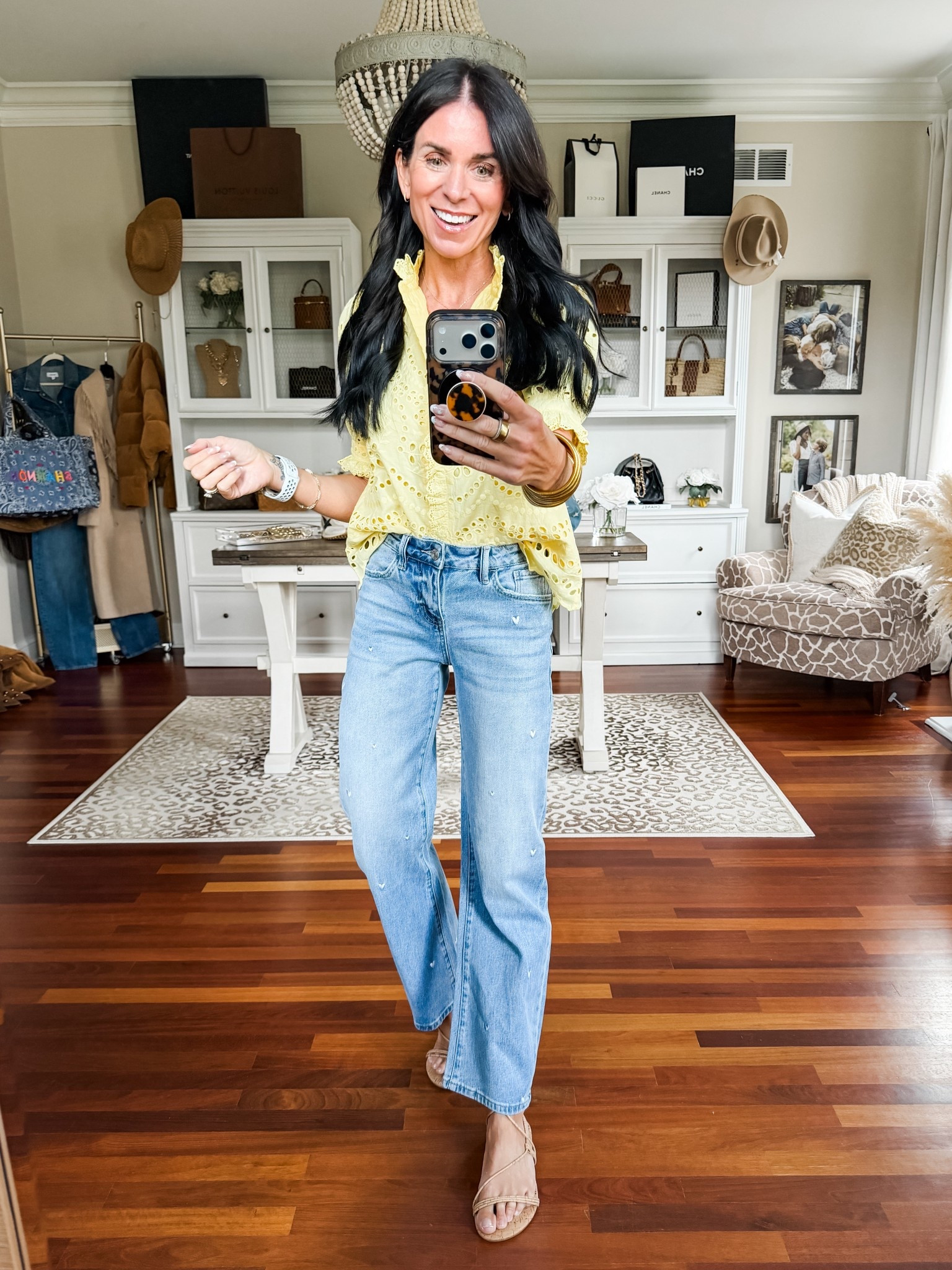 Love this yellow eyelet top!
Small top 24 denim
@shopavara 

#LTKootd #LTKSeasonal #LTKOver40