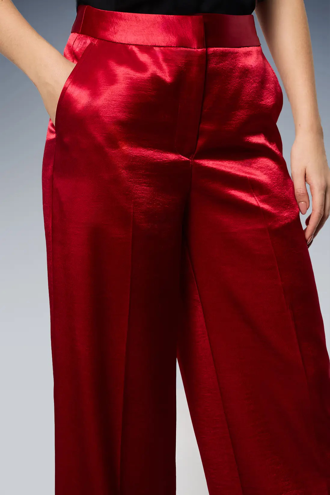 Satin Wide Leg Trousers | boohoo (US & Canada)