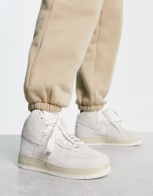 Nike Air Force 1 Hi Sculpt sneakers in sail white and sesame | ASOS (Global)