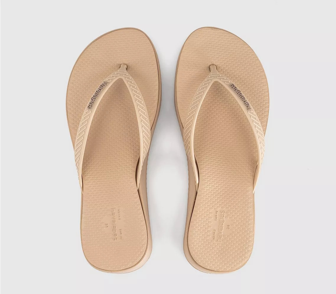 Havaianas High Platform Flip Flops Golden - Women’s Sandals | Office Shoes (UK)
