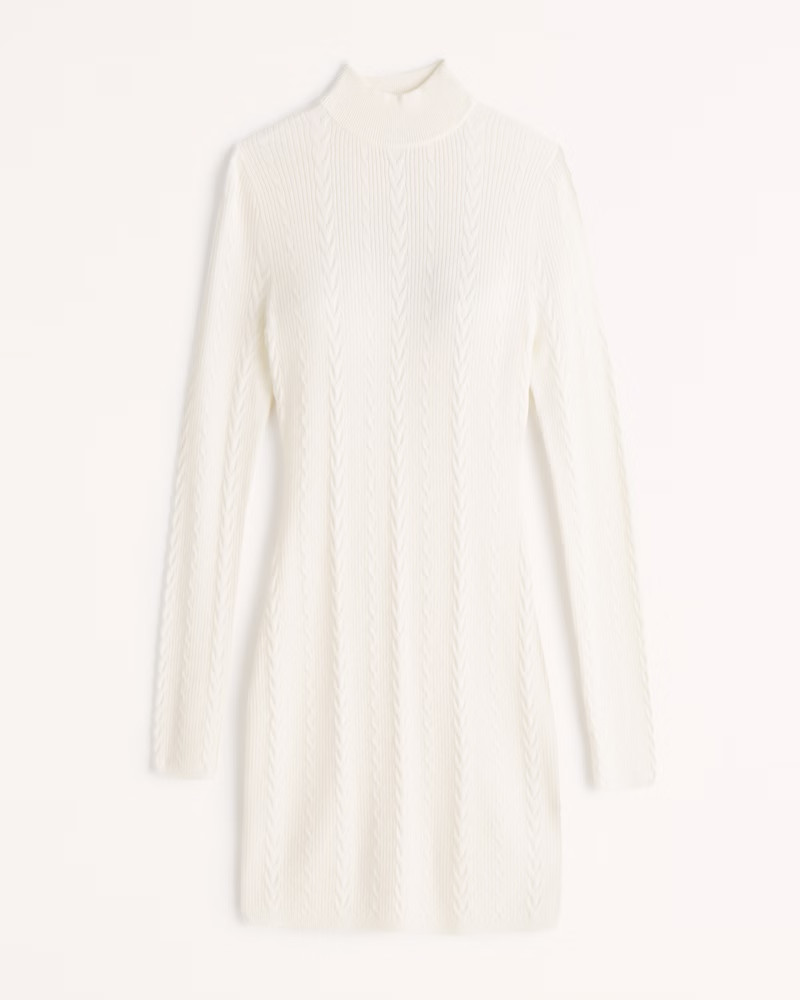 Women's Long-Sleeve Cable Mini Sweater Dress | Women's Dresses & Jumpsuits | Abercrombie.com | Abercrombie & Fitch (US)