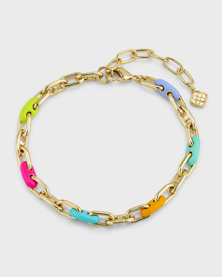 Kendra Scott Bailey Enamel Chain Bracelet | Neiman Marcus