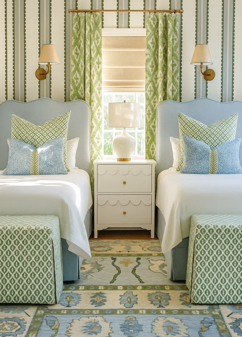 Blue and green from wallpaper to
Are rug 

#bedroom #arearug #wallpaper #homedecor

#LTKSaleAlert #LTKHome #LTKKids