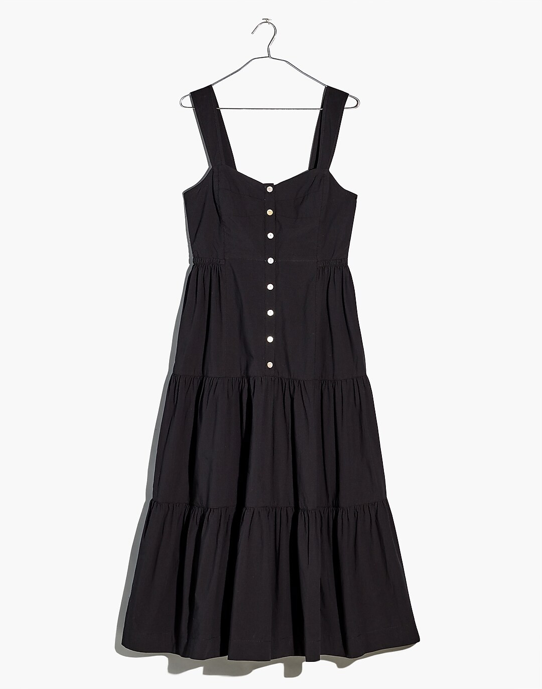 Button-Front Tiered Midi Dress | Madewell