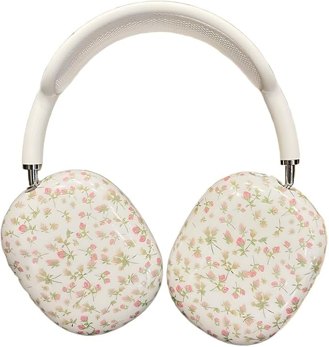 for AirPods Max Case,Cute Pink Flower Design,Plant Floral Shock Buffer Headphones Ear Buds Protec... | Amazon (US)
