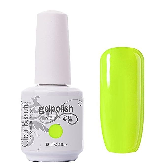 Clou Beaute Gelpolish 15ml Soak Off UV Led Gel Polish Lacquer Nail Art Manicure Varnish Color Neon Y | Amazon (US)
