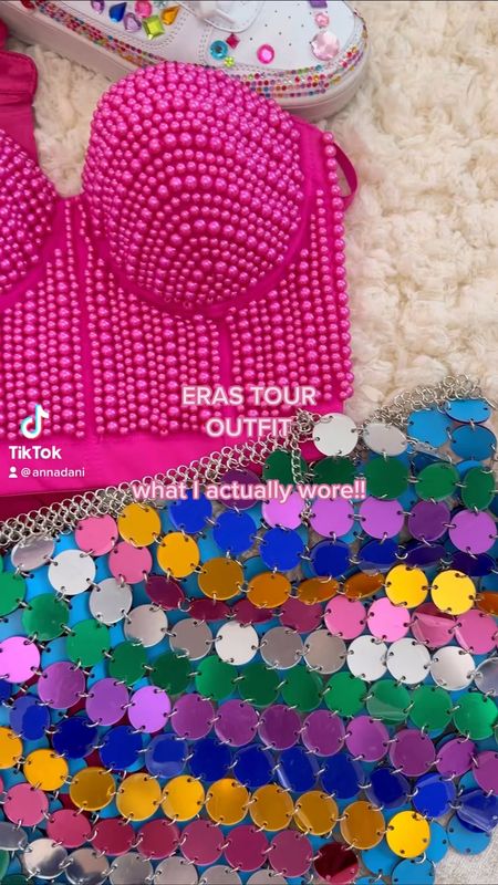 Taylor swift eras outfit disco skirt wrap eras outfit lover 
Pink corset beaded amazon Taylor swift outfit festival outfit 

#LTKstyletip #LTKunder100 #LTKitbag