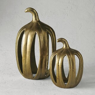 Carved Pumpkin Hurricane Lantern - Large - Frontgate | Frontgate
