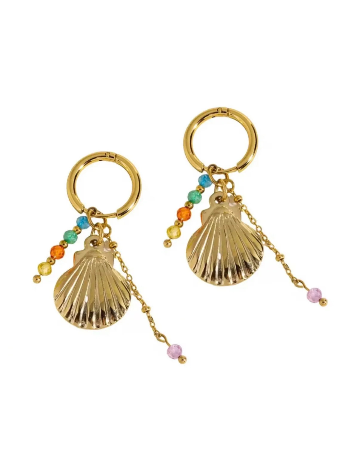 Tropical Shell Huggies | Pierced by Ash Design