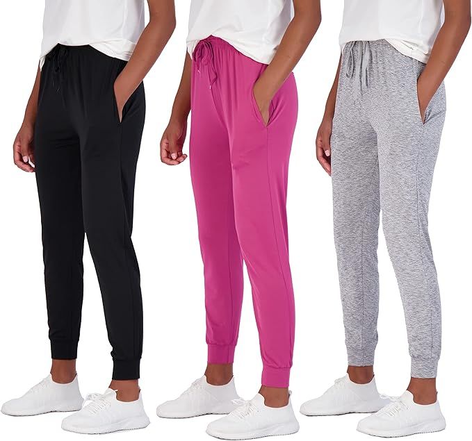 Amazon.com: 3 Pack: Women's Lounge Jogger Soft Teen Sleepwear Hiking Pajama Loungewear Yoga Pant ... | Amazon (US)
