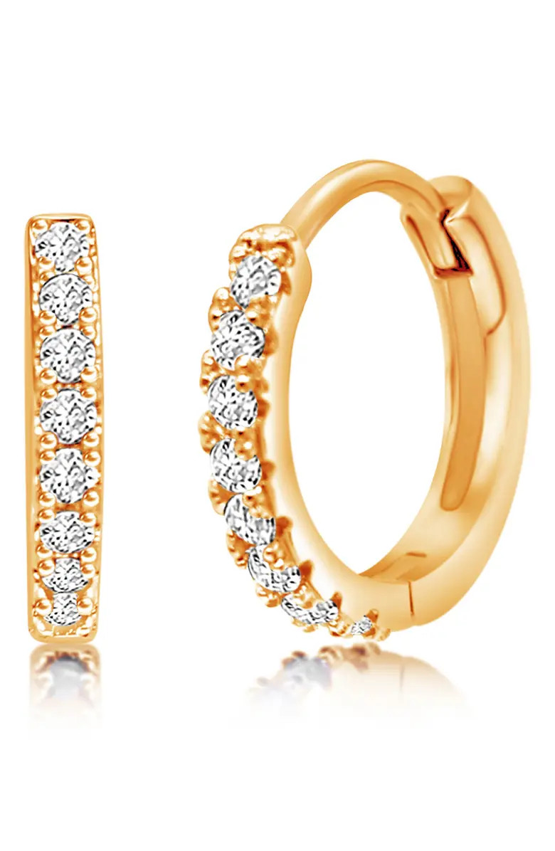 Kids' Pavé Crystal Hoop Earrings | Nordstrom
