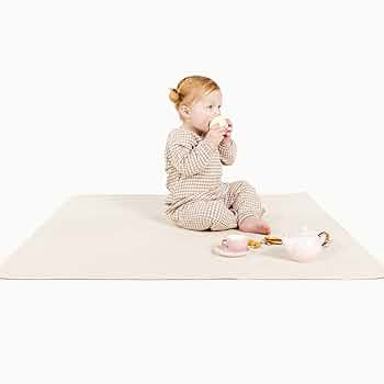 GATHRE Baby Splat Mat for Under High Chair - Wipeable and Water Resistant Leather Splat Mat, Fold... | Amazon (US)