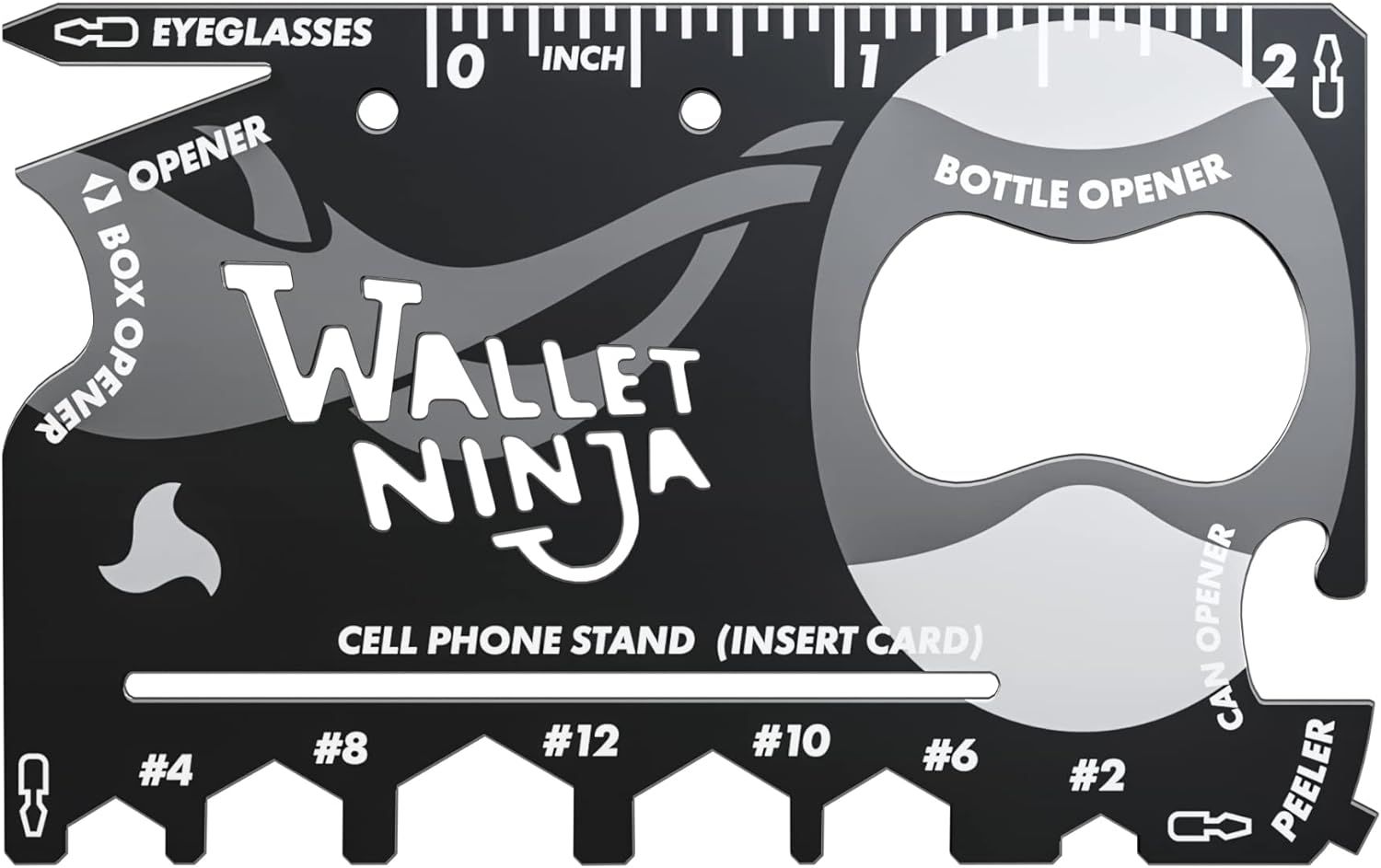 Wallet Ninja Multitool Card – 18 in 1 Credit Card Multi-Tool (Bottle Opener, Can Opener, Screwd... | Amazon (US)