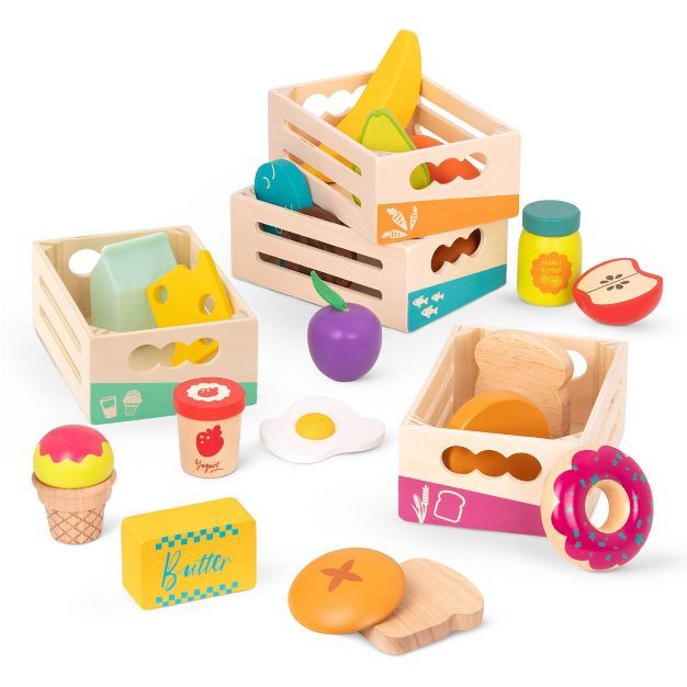 B. toys - Wooden Play Food - Little Foodie Groups | Target
