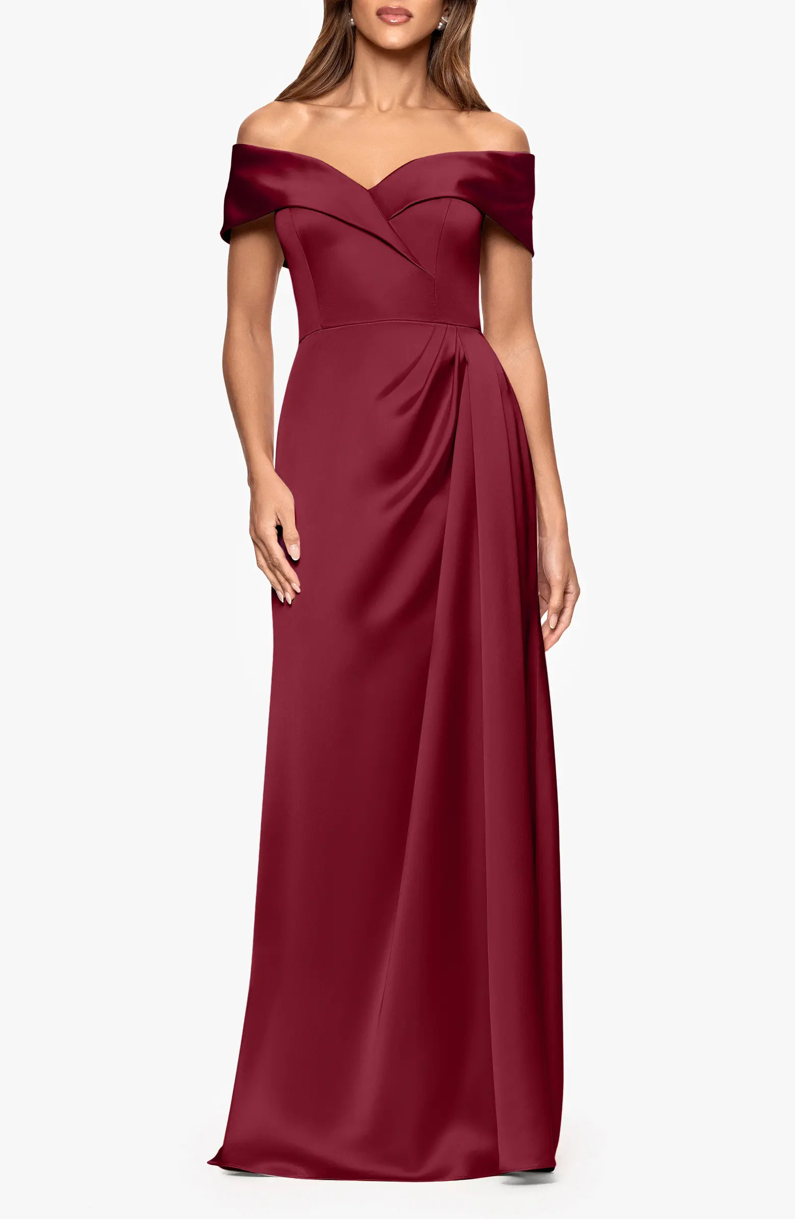 Off the Shoulder Satin Gown | Nordstrom