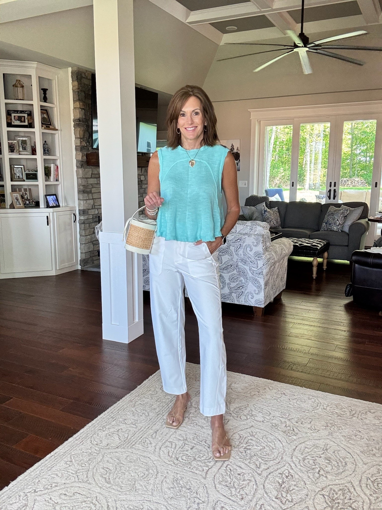 Swing sweater tank - Large (arm holes are big so keep that in mind) Breathable, quick drying, UPF40 activewear pants. - size 6 tall Available in petite and regular too

Date night outfit, Vacation outfit, Travel outfit, outfit inspo, casual outfit, summer style, ageless style, over 60 fashion

#LTKSeasonal #LTKOver40 #LTKootd