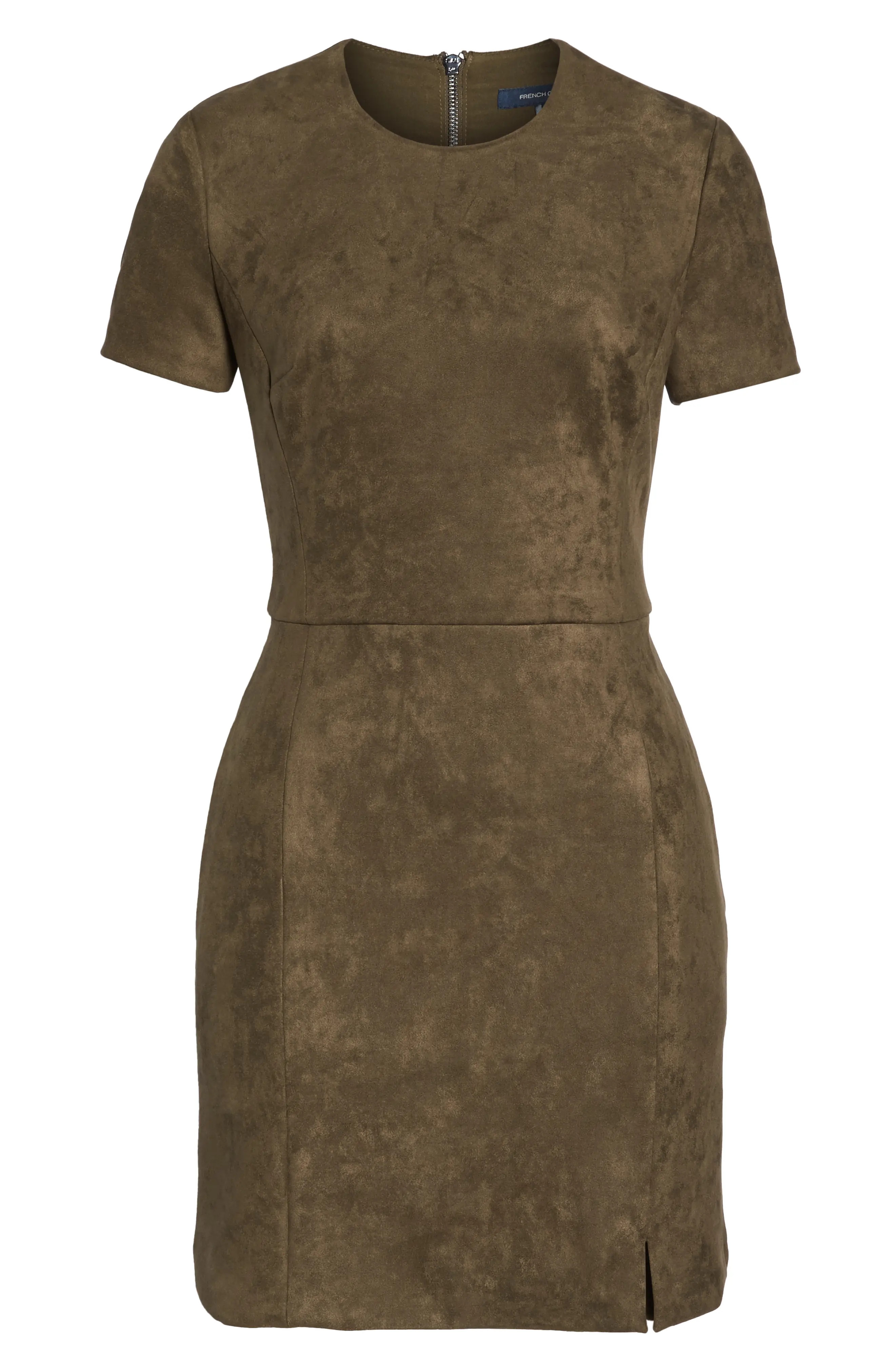 Short Sleeve Faux Suede Dress | Nordstrom